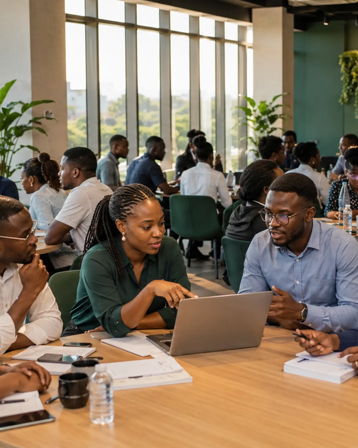 Legal professionals in consultation